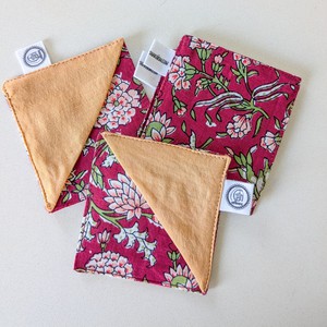 Handmade Colourful Fabric Book Page Corner, Block Print and Sari Fabric Scraps from Shakti.ism