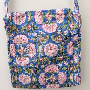 Quilted Block-Printed Cotton Crossbody Bag – Fair Trade Handmade Eco-Friendly Satchel from Shakti.ism