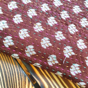 Upcycled sari clutch with kantha stitch from Shakti.ism