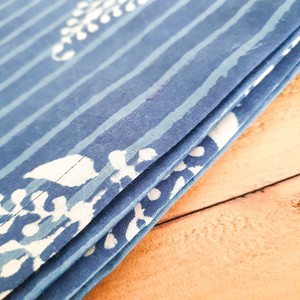Indigo block-printed placemats set of 2, handmade table mats from Shakti.ism