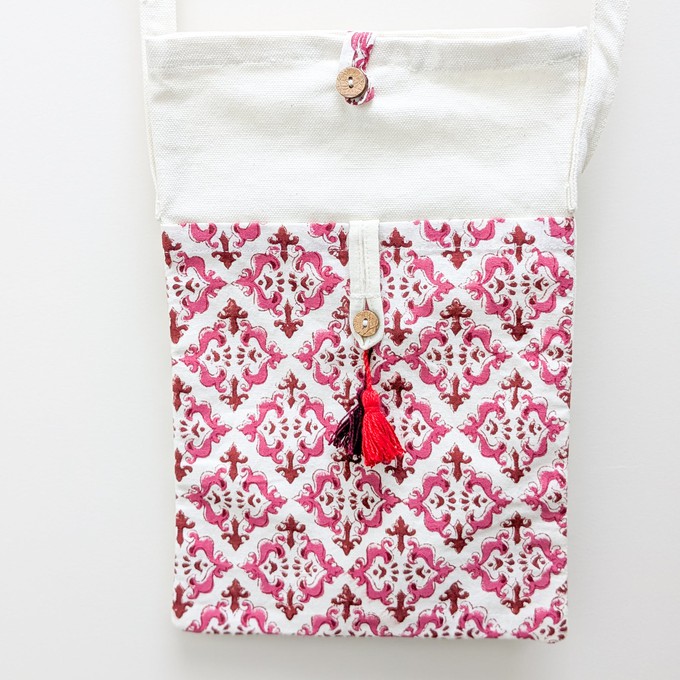 Handmade Cotton Canvas Crossbody Sling Bag from Shakti.ism