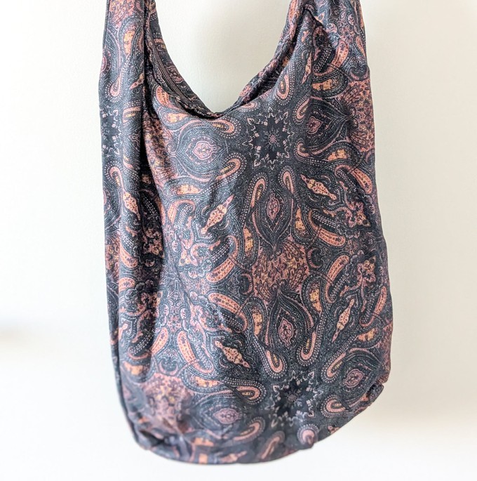 Vibrant crossbody sling handbag with knotted strap from Shakti.ism