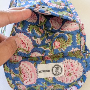 Blue Block-Printed Crossbody Mobile Phone Cell Phone Bag With Slim Pocket from Shakti.ism