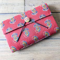 Eco Friendly Upcycled Fabric Journals with Elastic Flap Close, Fair Trade Stationery Ethically Handmade in India via Shakti.ism