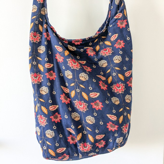 Vibrant crossbody sling handbag with knotted strap from Shakti.ism