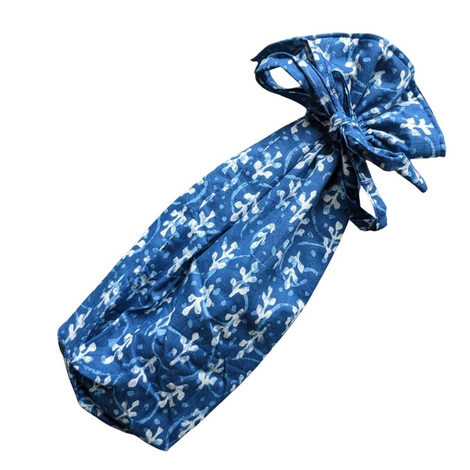 The perfect reusable gift bag, Handmade Kalamkari Cotton Pouch, Bottle Gift Bag from Shakti.ism