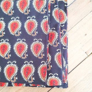 Bagru paisley block-printed placemats set of 2, handmade table mats from Shakti.ism