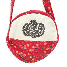 Round sari shoulder bag via Shakti.ism