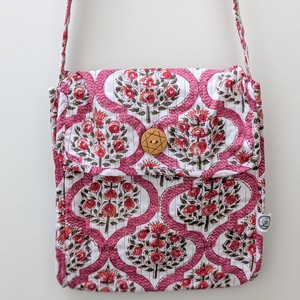 Quilted Block-Printed Cotton Crossbody Bag – Fair Trade Handmade Eco-Friendly Satchel from Shakti.ism