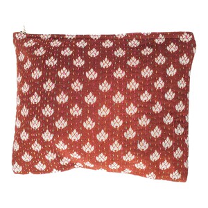 Upcycled sari clutch with kantha stitch from Shakti.ism