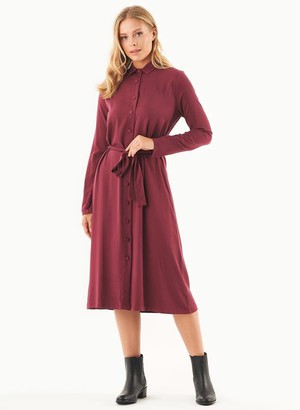 Shirt Dress Ecovero Wine from Shop Like You Give a Damn