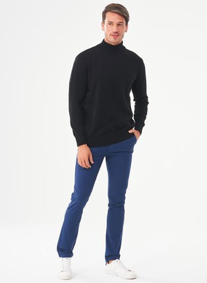 Skinny Chino Pants Navy Blue from Shop Like You Give a Damn