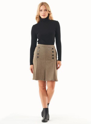 Skirt Organic Cotton Blend Black Camel from Shop Like You Give a Damn