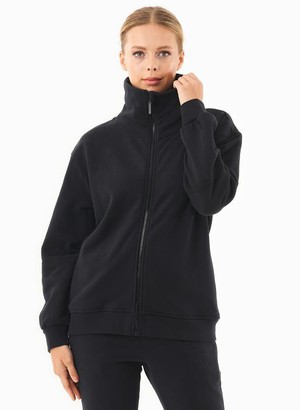 Soft-Touch Sweat Jacket Black from Shop Like You Give a Damn