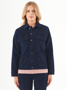 Denim Jacket Organic Cotton Dark Navy via Shop Like You Give a Damn