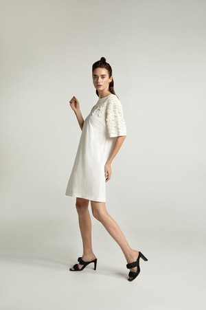 Dress Elouise White Birch from Shop Like You Give a Damn