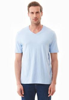 T-Shirt V-Neck Basic Powder Blue via Shop Like You Give a Damn