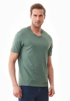 T-Shirt V-Neck Basic Green Tea via Shop Like You Give a Damn