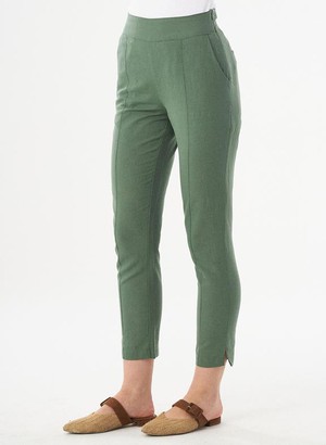 Trousers Linen Mix Green from Shop Like You Give a Damn