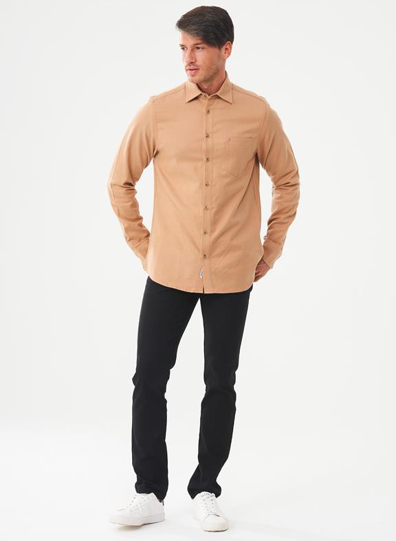 Shirt Twill Light Brown from Shop Like You Give a Damn