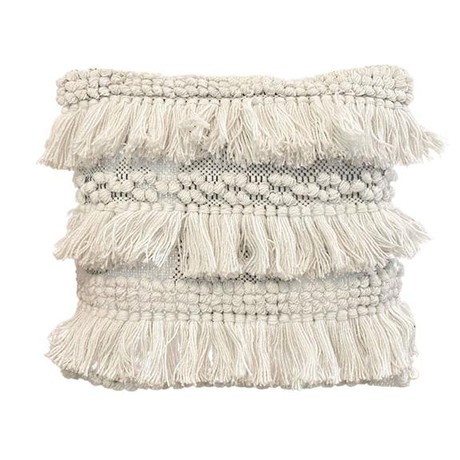Pillow Cover Tassels Light Grey from Shop Like You Give a Damn