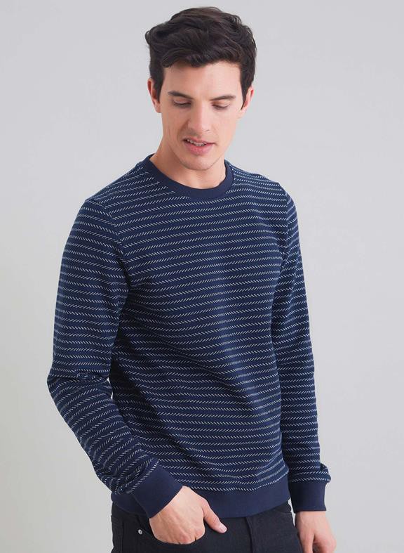 Sweatshirt Striped Navy from Shop Like You Give a Damn