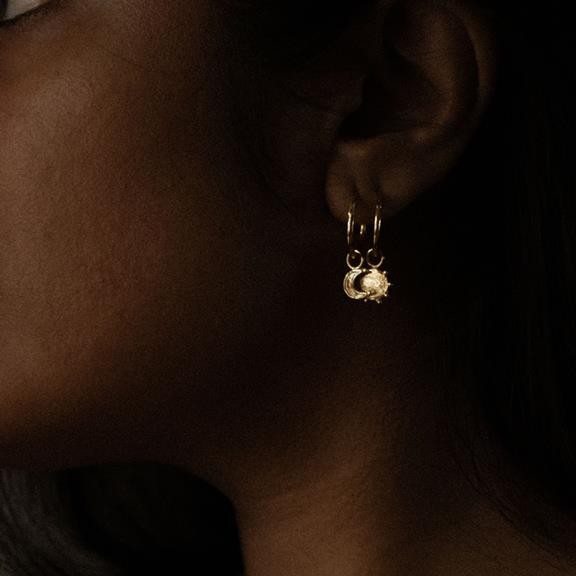Earrings Tiny Moon Gold Vermeil from Shop Like You Give a Damn