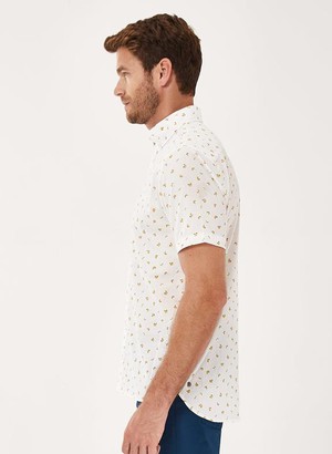 Shirt Short Sleeves Yellow Print White from Shop Like You Give a Damn