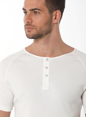 Henley T-Shirt Off White from Shop Like You Give a Damn