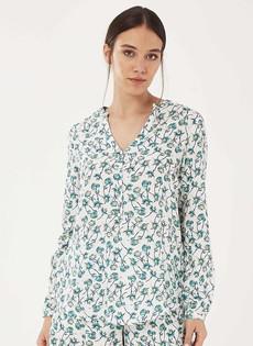 Blouse Flowers Green Blue from Shop Like You Give a Damn