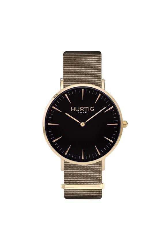 Montezuma Nylon Watch Gold, Black & Sand from Shop Like You Give a Damn