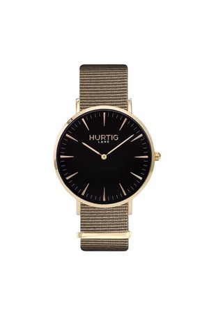 Montezuma Nylon Watch Gold, Black & Sand from Shop Like You Give a Damn