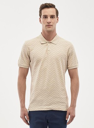 Polo Shirt Beige Wavy from Shop Like You Give a Damn