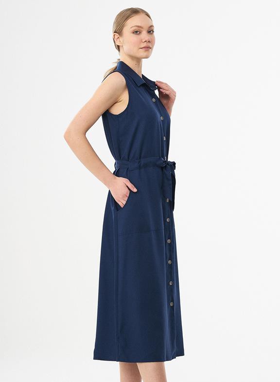 Midi Blouse Dress Navy from Shop Like You Give a Damn