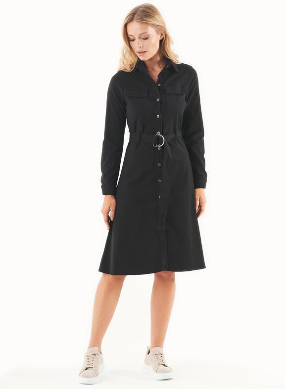 Shirt Dress Organic Cotton Blend Black from Shop Like You Give a Damn