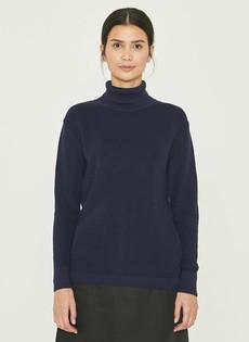 Turtleneck Sweater Dark Blue via Shop Like You Give a Damn