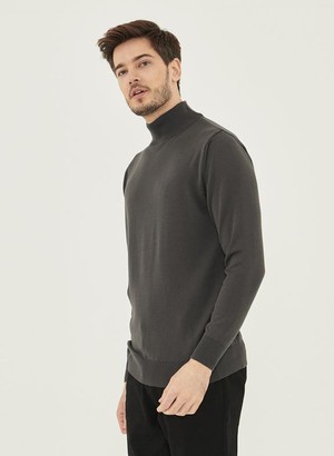 Turtleneck Sweater Dark Grey from Shop Like You Give a Damn