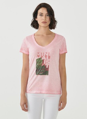 T-Shirt Organic Cotton Print Pink from Shop Like You Give a Damn