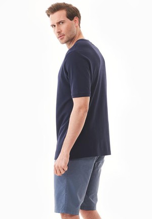 T-Shirt With Print PiquÃ© Dark Navy from Shop Like You Give a Damn