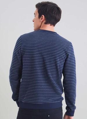 Sweatshirt Striped Navy from Shop Like You Give a Damn
