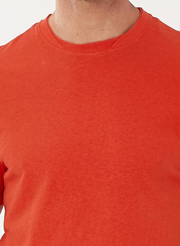 T-Shirt Organic Cotton Linen Red from Shop Like You Give a Damn