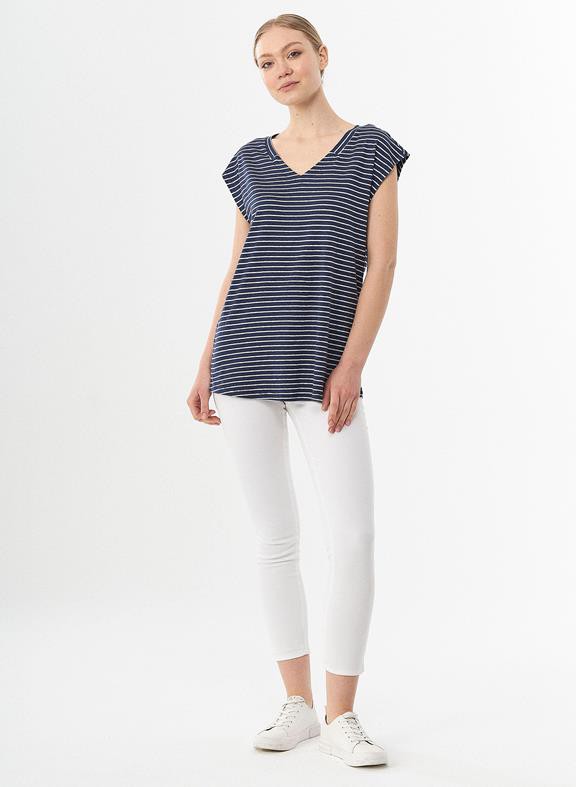 Striped T-Shirt Organic Cotton Linen from Shop Like You Give a Damn