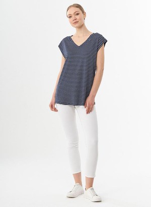 Striped T-Shirt Organic Cotton Linen from Shop Like You Give a Damn
