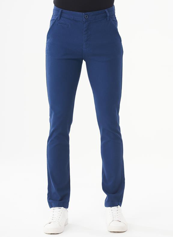 Skinny Chino Pants Navy Blue from Shop Like You Give a Damn