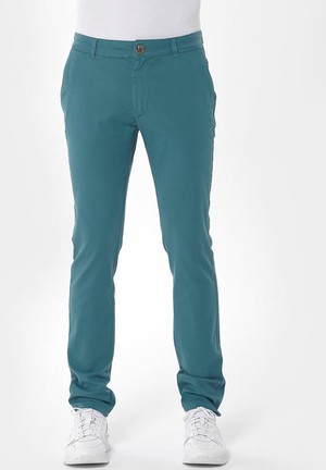 Chino Pants Slim Petrol Green from Shop Like You Give a Damn