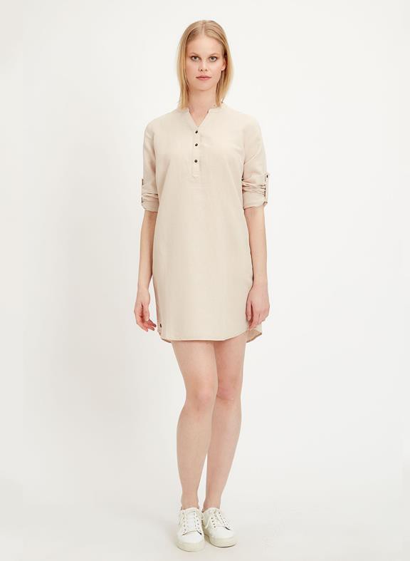 Long Sleeve Dress Beige from Shop Like You Give a Damn
