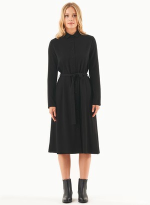 Shirt Dress Ecovero Black from Shop Like You Give a Damn