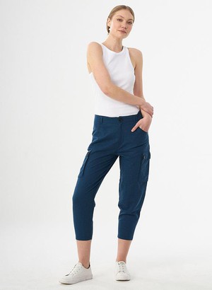 Cargo Pants Linen Blend Dark Blue from Shop Like You Give a Damn