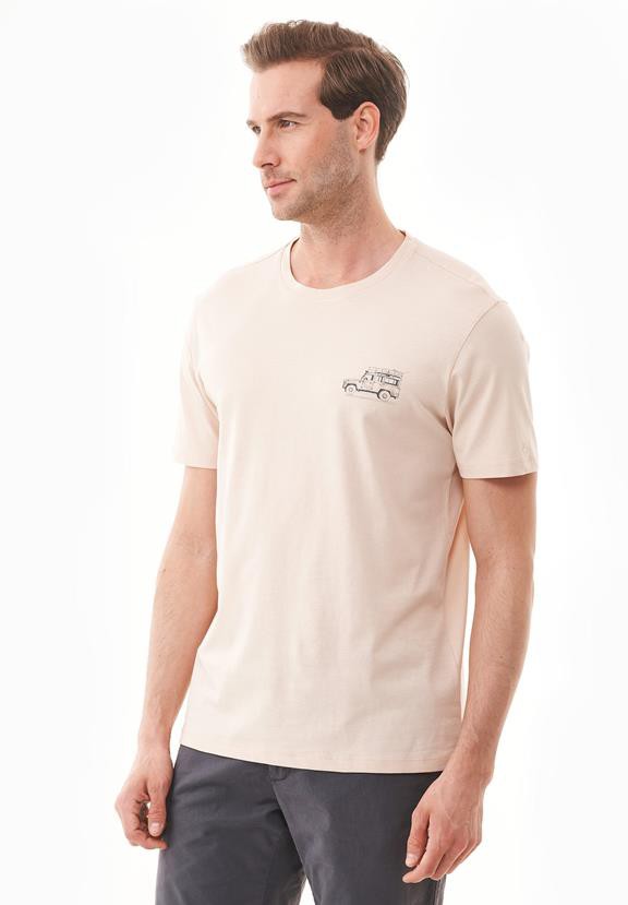 T-Shirt With Wagon Print Birch Brown from Shop Like You Give a Damn