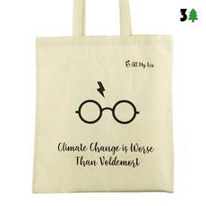 Tote Bag "climate Change Is Worse Than Voldemort" via Shop Like You Give a Damn